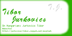 tibor jurkovics business card